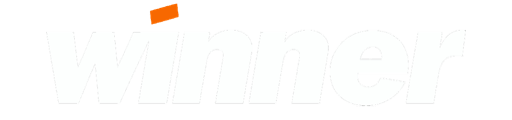 Logotipo de Winner en blanco